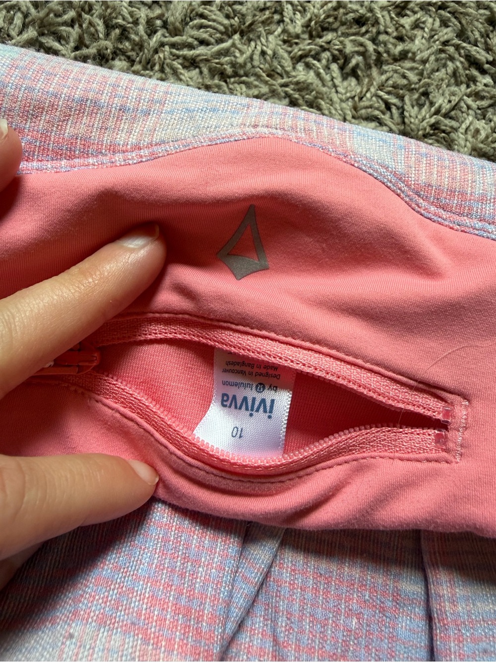 Ivivva Lululemon Kids Girls Lot Bundle Shirt Skorts Athletic Blue Pink Size 10 - Picture 3 of 4